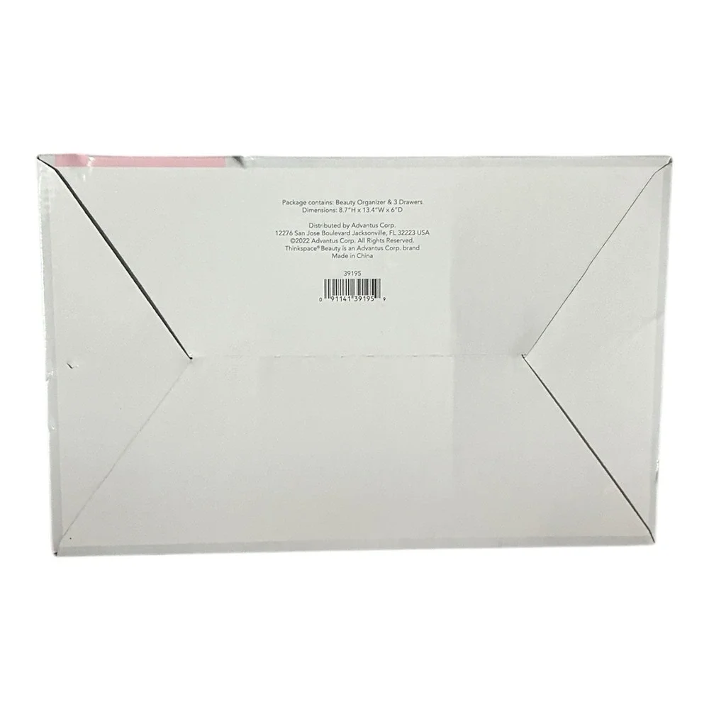 Thinkspace Beauty White Beauty Organizer w/ 3 Draws